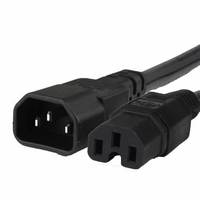 Cordon d'alimentation C14 à C15 robuste 15A 250V 14/3 AWG câble SJT câble IEC pour serveur PDU UPS commutateur réseau alimentation PC de jeu