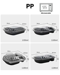 Boîte à lunch rapide en <span class=keywords><strong>plastique</strong></span>, PP jetable, pièces, conteneurs de restauration - Product Image 2