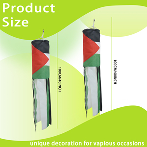 Ducto de Aire 75D de 30 * 45CM con Superficie con la Bandera de Palestina y 6 Tiras de 5 * 60CM - Product Image 2