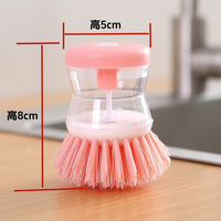 Brosse à vaisselle avec distributeur de savon, brosse de nettoyage de cuisine à pression pour casseroles, poêles et éviers, réservoir rechargeable