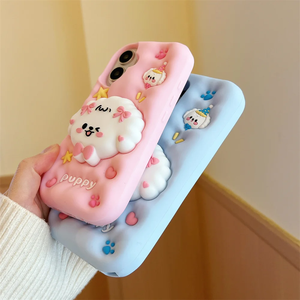 Kawaii phim hoạt hình Puppy điện thoại trường hợp đối với <span class=keywords><strong>Samsung</strong></span> Galaxy A12 A13 A14 A15 A24 A25 A35 A50 A51 A54 A55 với chủ mềm Silicone Bìa - Product Image 2