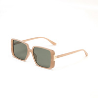 Lunettes de soleil polarisées pour femmes et hommes, monture PC, verres TAC, style carré surdimensionné, dessus plat, tendance