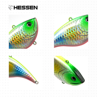 Leurre artificiel Hessen Vibra 75mm 20g avec yeux 3D, longue portée et bruit pour brochet, cabillaud et carpe - Utilisation en eau salée et eau douce