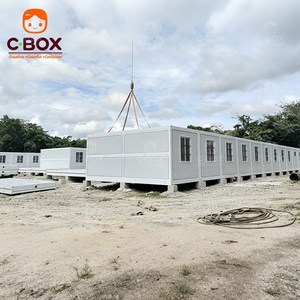Cbox Unités de bureau préfabriquées à montage facile, modulaires et mobiles, pour secours en cas de catastrophe, maison conteneur pliable de 20 pieds pour camp minier et stockage - Product Image 4