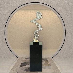 Transparent <b>Stone</b> Sculpture Modern Indoor Artwork Tabletop Decor For Hotel Lobby Space Synthetic Resins Material - Product Image 1
