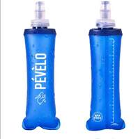 Bouteille d'eau pliable pour la course à pied (500 ml/17 oz - lot de 2) sans BPA, gourde souple en TPU, bouteilles de course à pied portables, bouteille de course à pied pliable