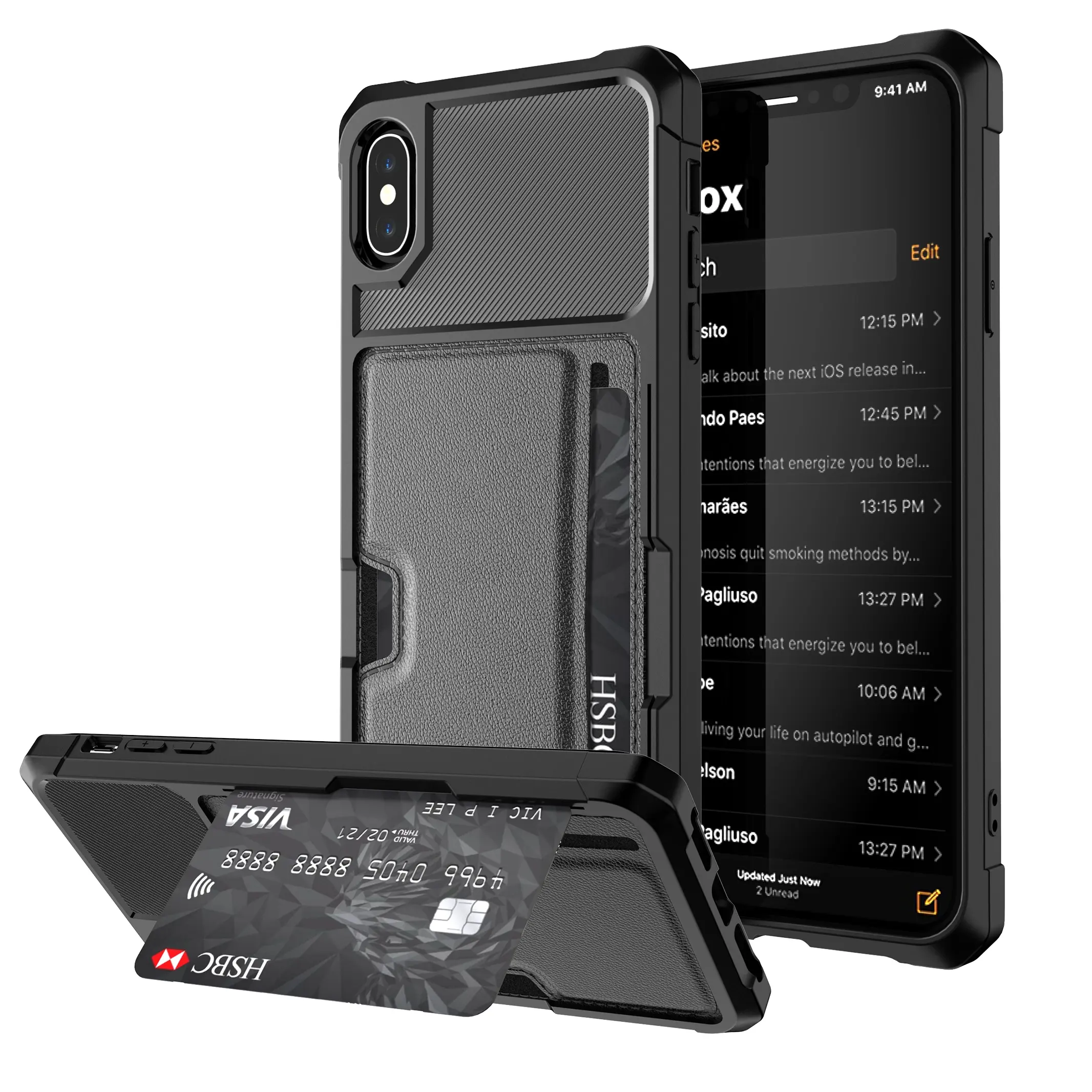 Funda lujosa de cuero PU con absorción magnética para iPhone, funda tipo billetera con tapa y tarjetero para iPhone XR XS MAX X 6 7 8 Plus SE 2020