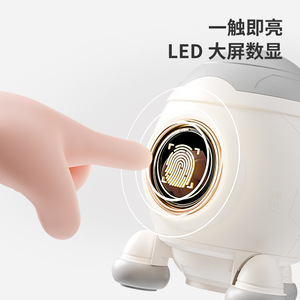 เครื่องวัดอุณหภูมิน้ำอาบน้ำเด็ก ดีไซน์จรวดนักบินอวกาศ จอแสดงผล LED 0 24 เดือน พลาสติกสำหรับทุกเพศ - Product Image 1