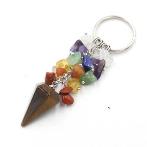 CrystalHola - Llavero de Cristal Natural con Rayas de Arcoíris, Joyería de Cristal para Decoración de Halloween, Venta al por Mayor - Product Image 1