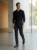 Pantalon de luxe 100 % chanvre pur pour homme – Coupe ajustée minimaliste, devant plat, taille semi-élastique – Mode durable