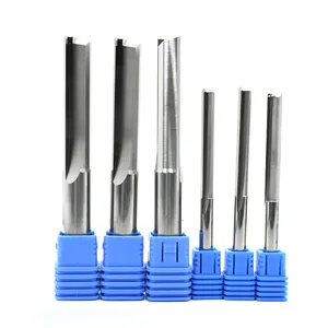 CNC woodworking straight bit Cutting Tools Tungsten Carbide straight end mill for wood and MDF Two Flutes Straight bits