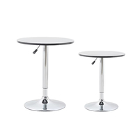 ST-T8001 vente en gros extérieur réglable haut Pub Cocktail métal cadre en acier Table de bar ronde pour la fête