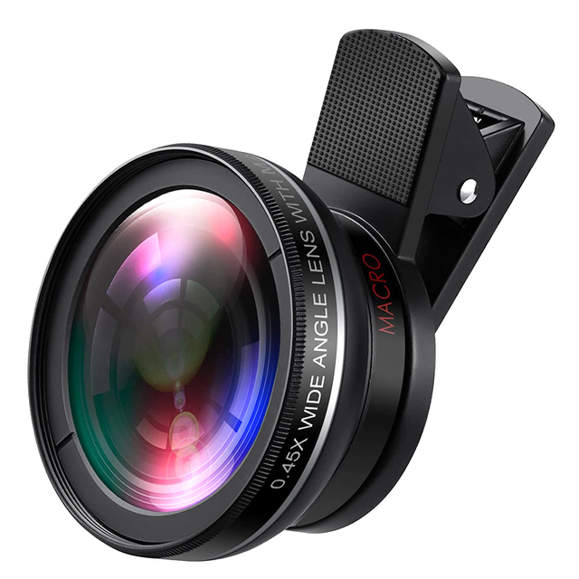 Compatible All Phones Camera Super Wide Angle 0.45X Macro Lens