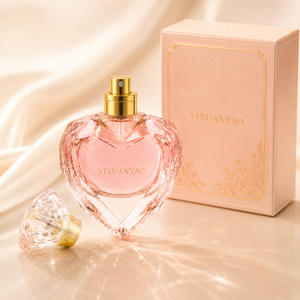 Botella de Perfume de Vidrio de Lujo en Forma de Corazón de 60 ml con Tapa de Cristal, Caja de Embalaje con Logotipo Personalizado - Product Image 5