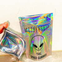 Logo personnalisé vide 8e bouchon hologramme Cali Packs Stand up Pouch 3.5g Mylar Sacs pour fleurs