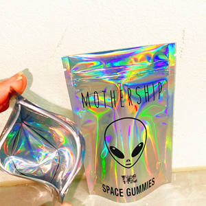 Logotipo personalizado Vazio 8th Plug Holograma Cali Pacotes Stand up Pouch 3.5g Mylar Sacos para Flores - Product Image 3