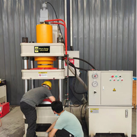 Prensa Hidráulica de Três Vigas e Quatro Colunas 250T com Curso Ajustável, Economia de Energia, Alta Rigidez, Rolamento e Bomba PLC para Pequenas Oficinas