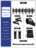 Equipo de entrenamiento de espalda de alta resistencia para dominadas y pulldowns, banda elástica de material PP para desarrollo de pecho, para uso doméstico