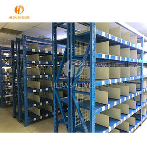 Rayonnage à usage moyen en métal 4 unités de rayonnage à large portée de niveau système de support de stockage d'entrepôt sans boulon - Product Image 2