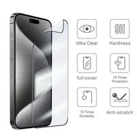 Protector de Pantalla de Vidrio Nano Híbrido Transparente HD Suave de Cobertura Total Antirrayas Ultrafino 2.5D con Alineación Automática para iPhone 17 18