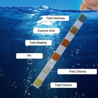 Bandes d'analyse de l'eau de piscine, bâtonnets de test pour spa et bain à remous, bandelettes de test d'eau de piscine 6 en 1 W-6