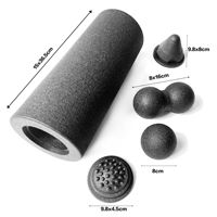 Set de 5 Rodillos de Espuma EPP de Alta Densidad para Yoga y Pilates, con Bola de Masaje y Masajeador de Puntos de Presión para Alivio del Dolor Muscular