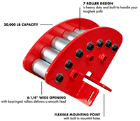 Galet de tirage de câble robuste OEM, conception à 5 et 7 rouleaux, capacité de 10K-20K lb, poulie de guidage de câble pour alimentation de câble en coin