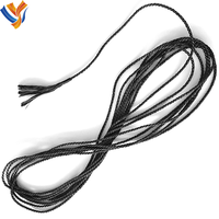 Corde en fibre de carbone 2mm 3mm 5mm électrode d'ion négatif résistant au feu isolation thermique haute température corde en fibre de carbone Graphite
