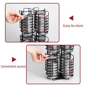 Support de rangement moderne en acier noir pour dosettes de café, avec rotation à 360 degrés, pour la cuisine domestique - Product Image 2