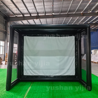 Cage de golf gonflable avec écran d'impact pour entraînement en intérieur et extérieur, simulateur de golf, tente d'entraînement