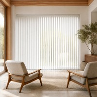 Système de stores verticaux motorisés en tissu ignifuge pour bâtiments de bureaux modernes et hôtels