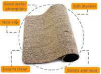 Tapis de porte en microfibre de coton absorbant la boue, tapis magique absorbant en coton, tapis de porte intérieur