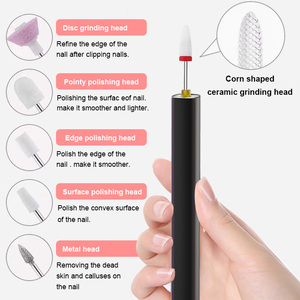 無料サンプル ミニ電動ネイルドリル アクリルネイルポリッシャー マシン プライマーペン ポータブルネイルドリル - Product Image 5