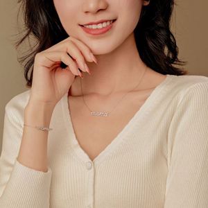 Collier pendentif Maman en argent sterling 925 avec zircon cubique 5A, bijoux tendance pour femme, cadeau pour la fête des mères - Product Image 4