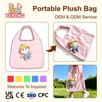 Breloque de sac en peluche personnalisée, pendentif animal en peluche doux, porte-clés avec logo imprimé sur mesure pour accessoire de sac, vente en gros