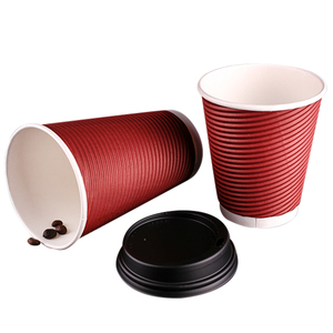 Manchon imprimé en carton ondulé pour tasse à café, support jetable en papier kraft ondulé pour tasses, gaine isolante thermique pour boissons chaudes - Product Image 2
