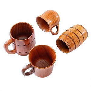 Rustic Wooden <b>Cup</b> for Hot and <b>Cold</b> Drinks Solid Wood Drinking <b>Cup</b> Handmade Kitchen Tableware - Product Image 1
