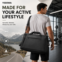 Sac de sport avec compartiment latéral pour chaussures, poche intérieure pour bouteille, compartiment sec/humide, idéal pour les voyages, le sport, les week-ends et l'entraînement