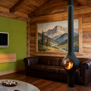 <span class=keywords><strong>Cheminée</strong></span> à bois de design artistique haut de gamme en acier inoxydable durable pour la maison, l'hôtel et le commerce - Product Image 1