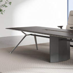 Table de conférence extensible moderne et simple, grande capacité, pour réunions multi-personnes, négociations, bureau de direction, design en bois, mobilier de bureau - Product Image 4