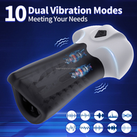 MAN NUO Stroker USB Vibrations-Masturbator aus TPE-Material, IPX5 Wasserdicht, Realistisches Gefühl, Verlängerte Sexdauer, Für Erwachsene 18+