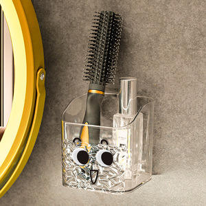 Clear Wall Mount Storage Box With Cartoon Pattern For Bathroom Makeup Organizers 500ml Capacity No Lid - Product Image 4