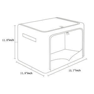 Boîte de rangement pliable en tissu de coton et lin, rectangulaire, écologique, grande, imperméable et résistante, pour vêtements et jouets - Product Image 2