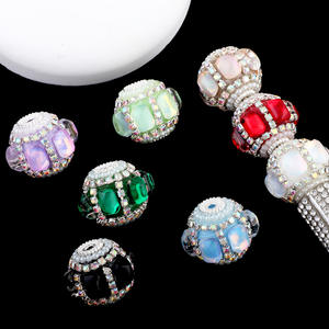 Kunsi Classic Square Nepalese Winding Chain Cat's Eye Drill Ball Straight Hole Beads DIY Teléfono móvil, Key, - Product Image 1