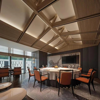 Canapés et chaises modernes en bois approuvés par Hilton pour les sièges du hall d'entrée des projets de décoration de restaurants et d'hôtels cinq étoiles