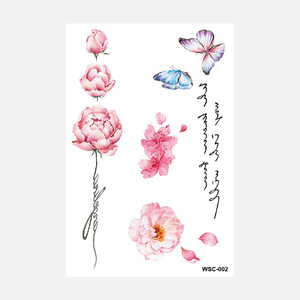 Adesivi per Tatuaggi Colorati Senza Acqua <span class=keywords><strong>con</strong></span> Disegni Floreali, <span class=keywords><strong>Farfalle</strong></span>, Fragole e Frutta, Tatuaggi Temporanei Sexy per Donne - Product Image 3