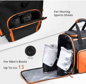 Échantillon gratuit Sac à chaussures de ski 70L Sac à chaussures de snowboard imperméable Sac à dos de voyage pour chaussures de ski et de snowboard - Product Image 4