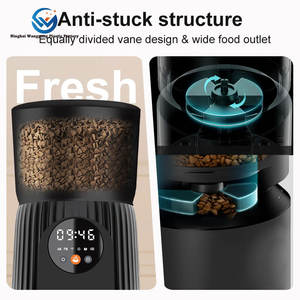 Mangeoire intelligente pour animaux de compagnie avec synchronisation automatique Télécommande WiFi Bols d'<span class=keywords><strong>eau</strong></span> et de nourriture en acier inoxydable massif Alimenté par batterie pour chats chiens - Product Image 4