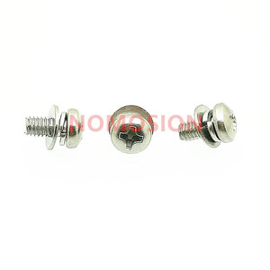 304 Stainless Steel Cross Pan Head <b>Screw</b> M4 With <b>Flat</b> And Spring Washer Combination Metric Class 8.8 Standard Thread Plain - Product Image 4
