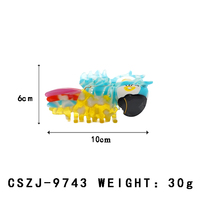 YIYI Conception Unique 10cm Motif Perroquet Peint Acétate Pinces À Cheveux Simple À La Mode Griffes De Cheveux Accessoires De Cheveux En Gros